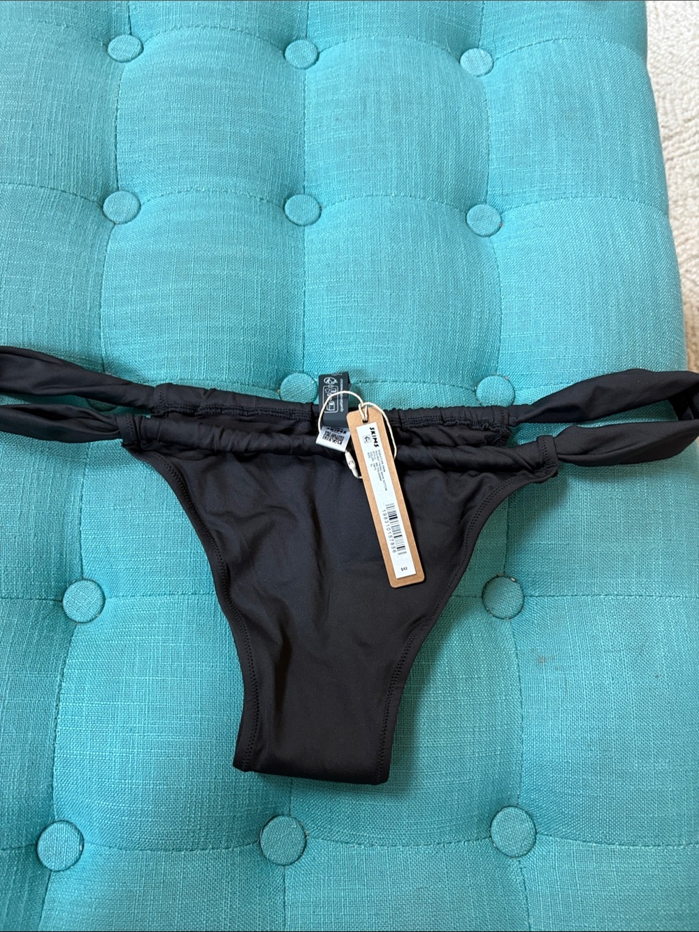 SKIMS Onyx Black Signature Swim Bikini Bottom size XL-NWT